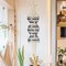 Macramé Wall Hanging – Handmade Bohemian Woven Fiber Wall Art with Geometric Lines, Round Decorative Piece for Living Room and Home Décor